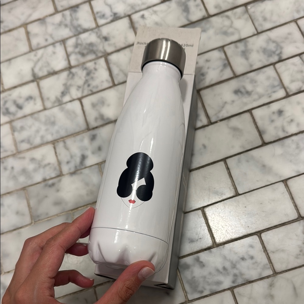 White Stainless Steel Water Bottle Alice &Olivia